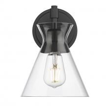  0511-1W BLK-CLR - Malta 1 Light Wall Sconce in Matte Black with Clear Glass Shade
